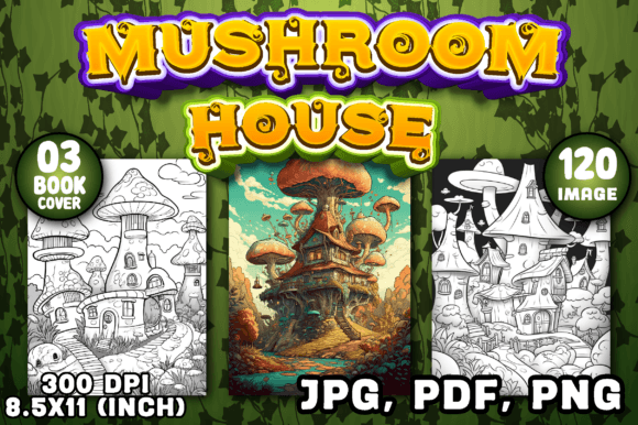Download Fantasy Mushroom House Coloring Pages - Fantasy mushroom Collection