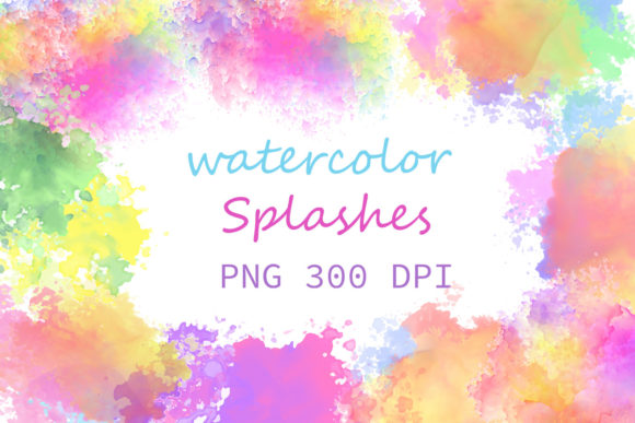 Download Watercolor Splatter Stain Colorful - Colorful Collection