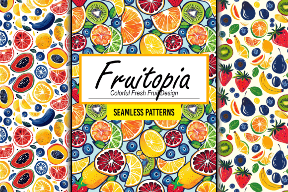 Download Colorful Fresh Fruit Pattern Design Art - Colorful Collection