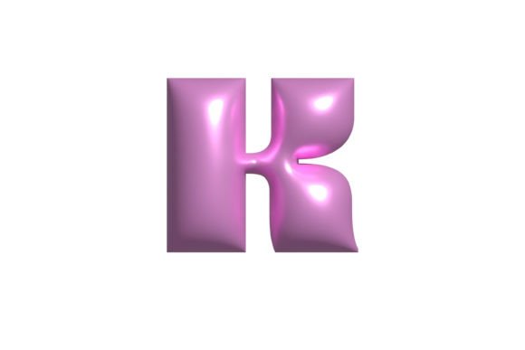 Download Pink Reflective Letter K 3D - Reflective Collection
