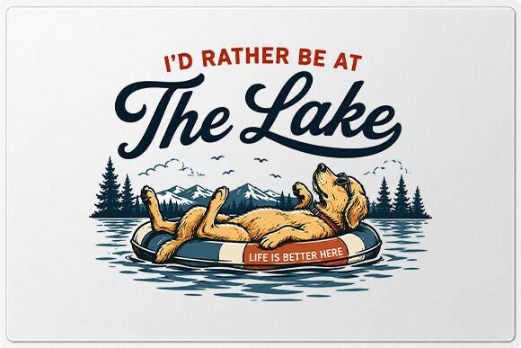 Download Lake Lover Dog Illustration PNG - Dog illustration Collection